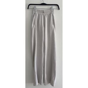 Lululemon Gray Ribbed Wide Leg Sweatpants Size 0